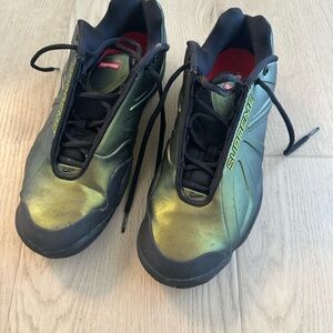 Supreme Nike Air Zoom Courtposite in a metallic gold/green colorway